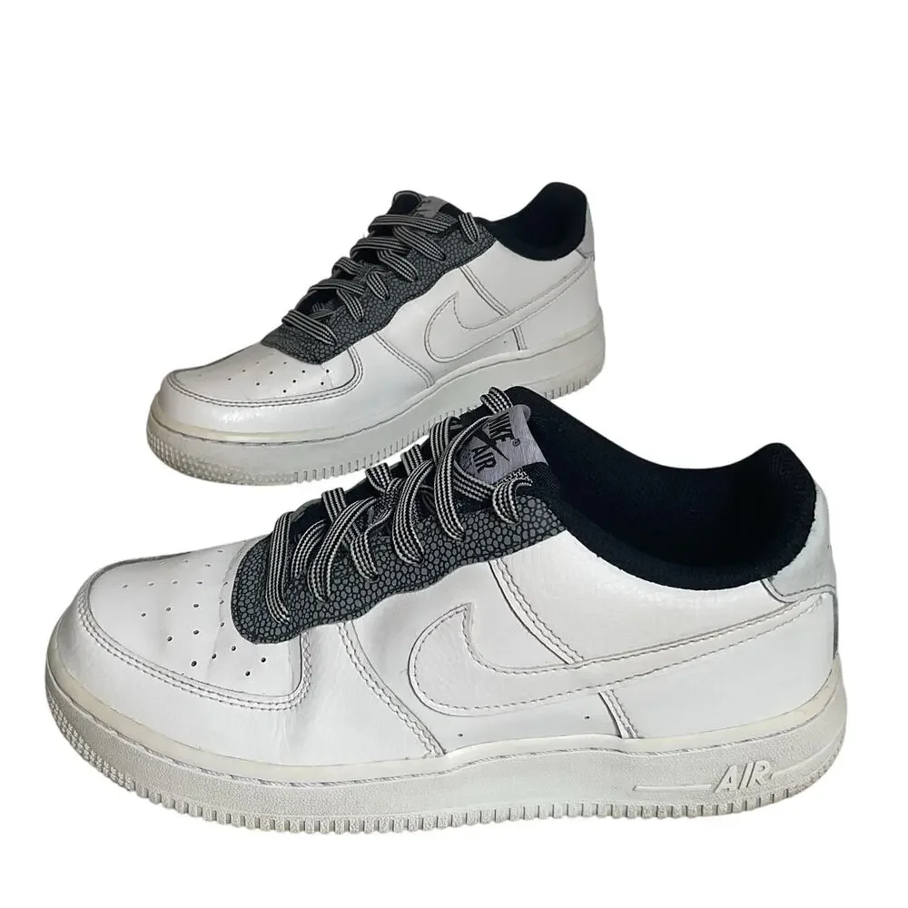 Nike Air Force 1 Low White Black Pebble Leather GS 5.5Y Women’s 7 AF1